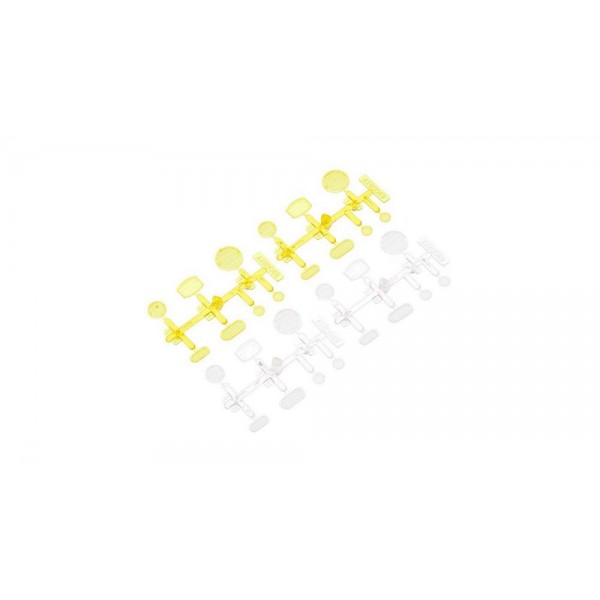 Axial LED Lens Set Yellow/Clear (4)