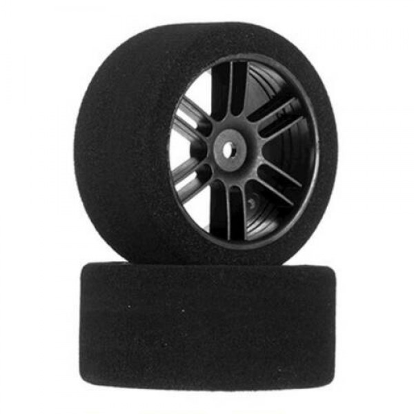 BSR 1/10 30mm Rear Tires on Nitro Carbon Wheels, 35 Shore