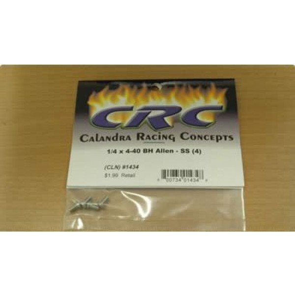 CRC 1/4"x4-40 Stainless Steel Button Head Screws (CRC pan car) (4)