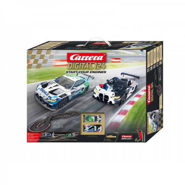 Carrera of America Start Your Engines, Digital 124 Set w/Wireless Controllers