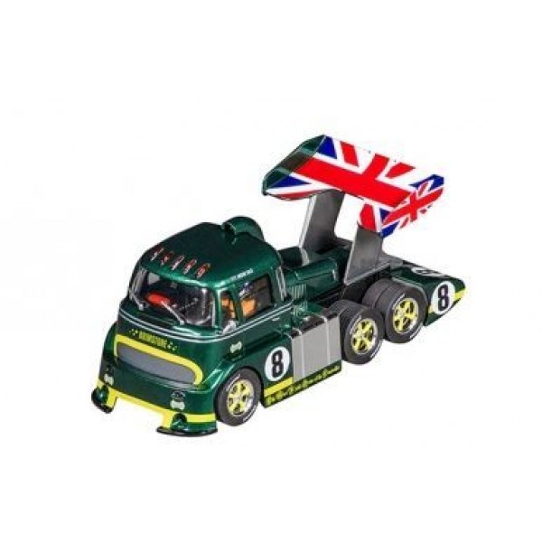 Carrera Of America Racetruck Cabover "British Racing Green, No.8", Digital 1/32 w/Lights