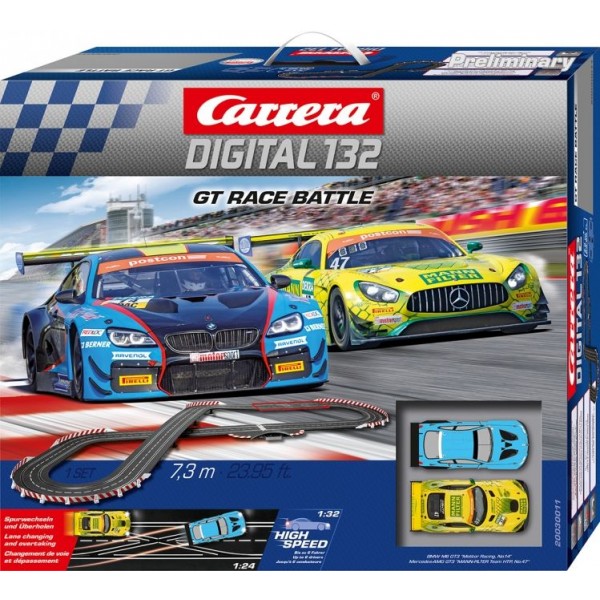 Carrera of America GT Race Battle, Digital 132 Set with Lights, 23.95ft