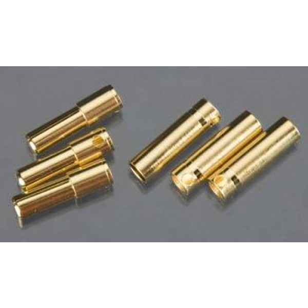 Castle Creations 4mm Gold Plated High Current Bullet Connectors.(3)