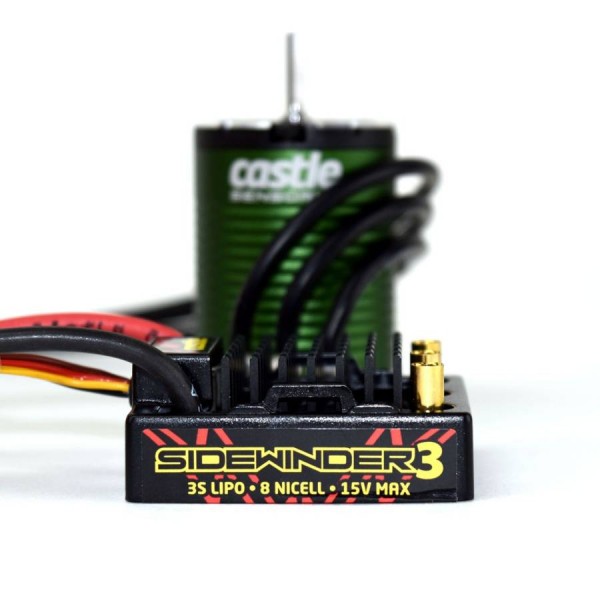 Castle SV3 Sidewinder 12V Waterproof ESC, 6900kV Sensored Motor Combo