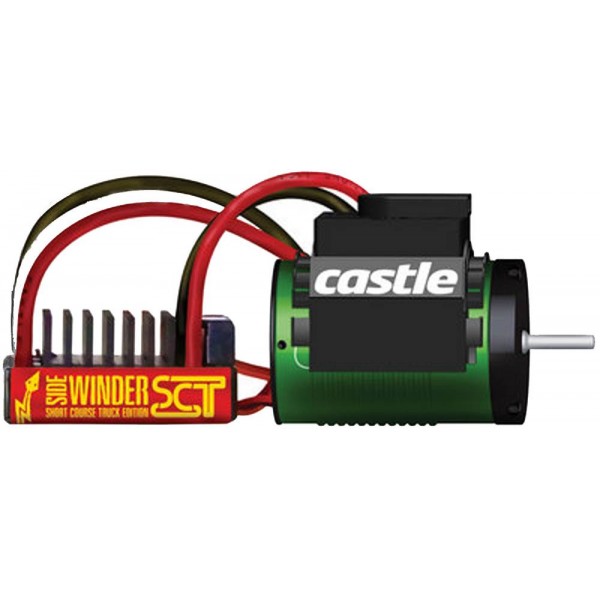 Castle Creations SV3 Sidewinder Waterproof ESC, 3800kV Motor Combo