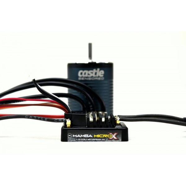 Castle Mamba Micro X ESC (12.6v), 2850kV Sensored Brushless Motor