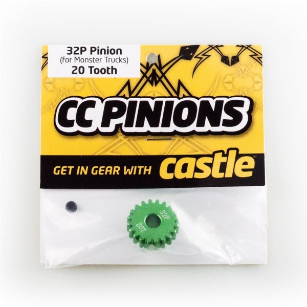 Castle Creations CC Pinion Gear, 32P 20T with 5mm Bore