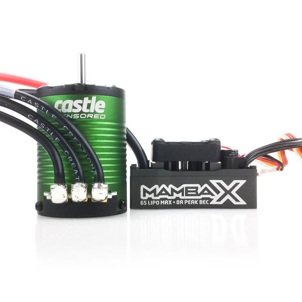 Castle Creations Mamba X, 25.2V Waterproof ESC/ 1406-6900KV Sensored Motor Combo