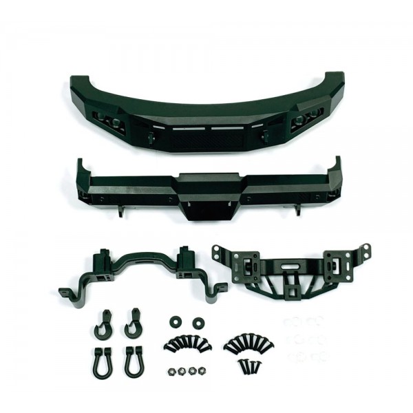 Cen Racing Complete Black Bumper Set, for F-250 Chassis, Front and Rear with Hooks