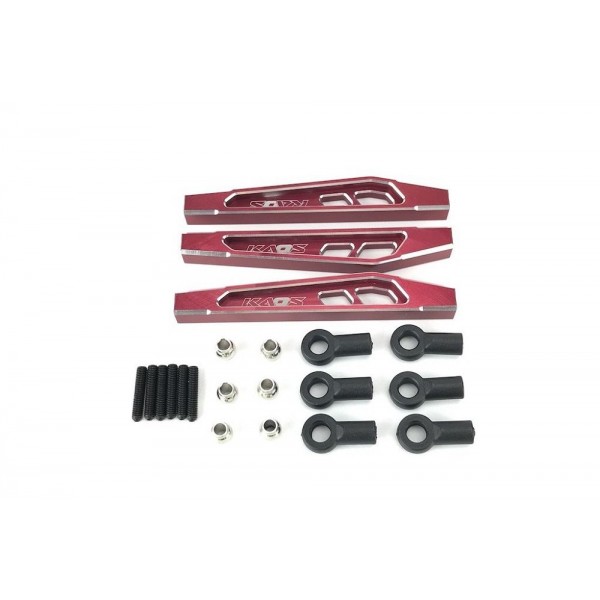 Cen Racing CNC Aluminum Front Upper & Lower Suspension Links, 69mm, Red (F450) (3)