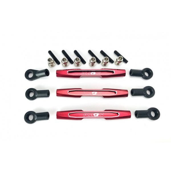 Cen Racing 57mm Aluminum Panhard Bar & Steering Tie Rod, Red (F450) (3)