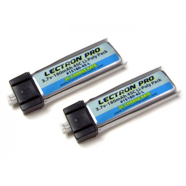 Common Sense RC LiPo Pack Battery 180mAh 45C 3.7V (1S)