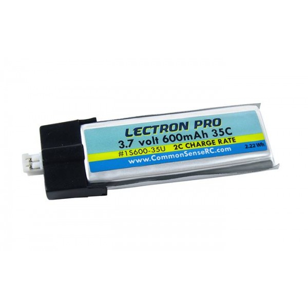 Common Sense RC LiPo Battery 600mAh 35C 3.7V (1S)