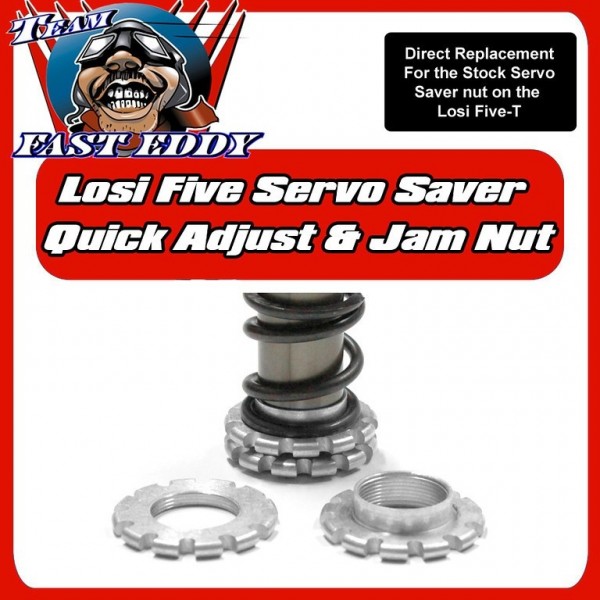 Team FastEddy Losi 5ive-T Easy Adjust Servo Saver and Jam Nut