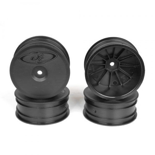 DE Racing Front 2.2" Speedline 4WDBuggy Wheels, Black (4)