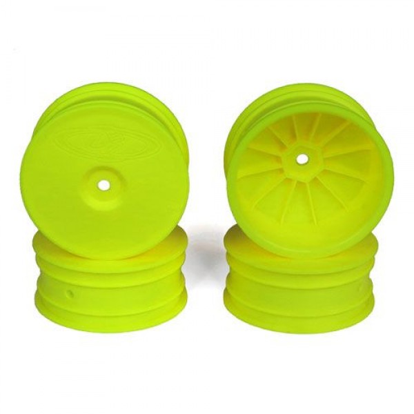 DE Racing Speedline 2.2" Front 4WD Buggy Wheels, YELLOW (4)