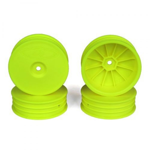 DE Racing Slim Speedline Buggy Front Wheels, Yellow (TLR 22 3/4.0) (4)