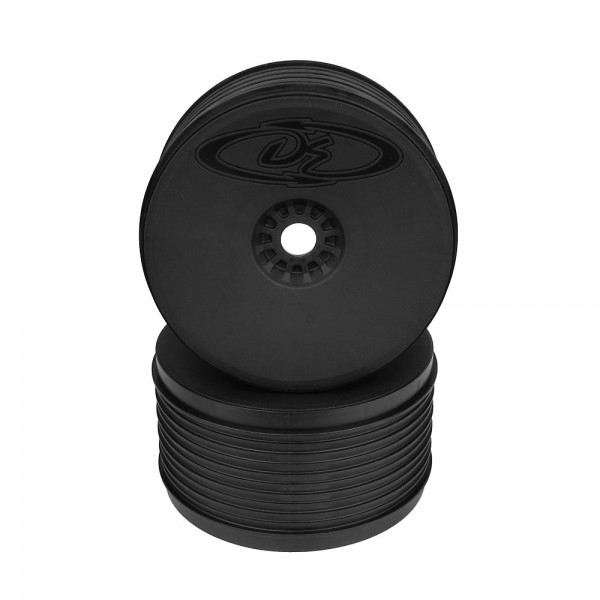 DE Racing Black Speedline Plus 1/8 Truggy Wheels (4)
