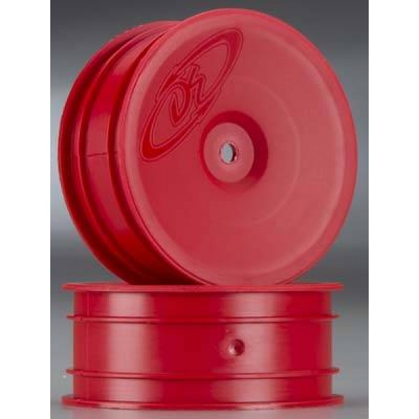 DE Racing Speedline 2.2" 1/10 Buggy Front Wheels Red (2)