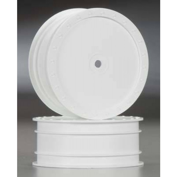 DE Racing Borrego 2.2" 1/10 4WD Buggy Front Wheels White (2)