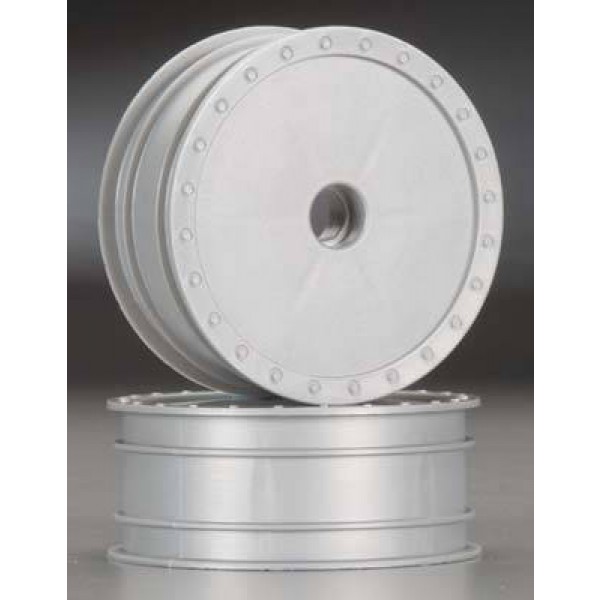 DE Racing Borrego 2.2" 1/10 Buggy Front Pin Wheels (DEX210), Silver (2)