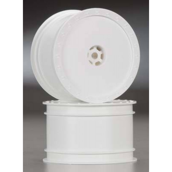 DE Racing 14mm Hex Borrego 2.2" 1/10 Buggy Rear Wheels (DEX210/410), White (2)