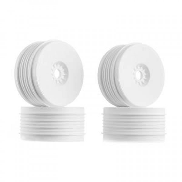 DE Racing "Speedline PLUS" 1/8 Buggy Wheels, White (4)