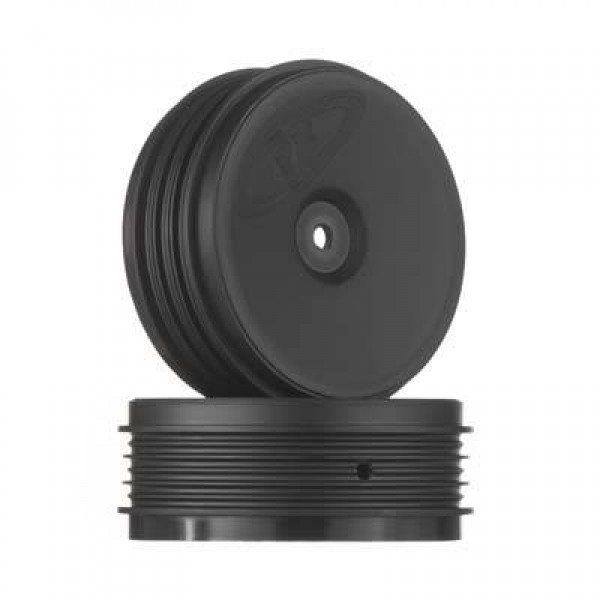 DE Racing Speedline Plus 1/10 2.4" Buggy Front Wheels Black (2)