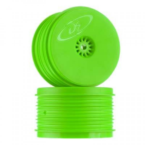DE Racing Speedline Plus 2.4" 1/10 Buggy Rear Wheels Green (2)