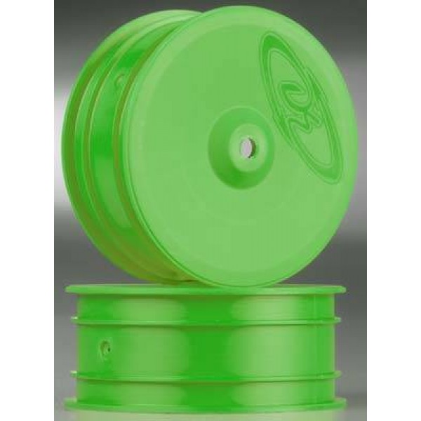 DE Racing Speedline 2.2" 4WD Front Buggy Wheels, Green (2)