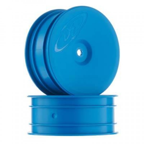 DE Racing Speedline 2.2" 12mm hex 1/10 Buggy front Wheels, blue (2)