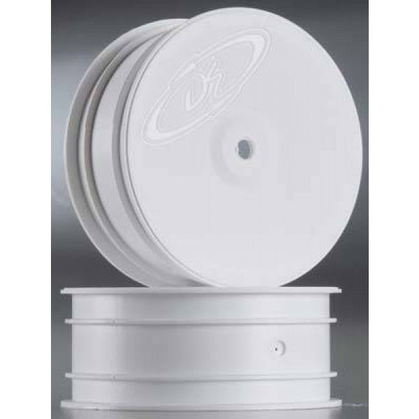 DE Racing Speedline 2.2" 1/10 4WD Front Buggy Wheels White (2)