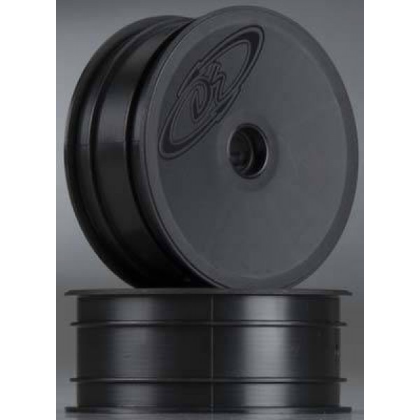 DE Racing Speedline 2.2" 1/10 Buggy Front Pin Wheels (DEX210), Black (2)
