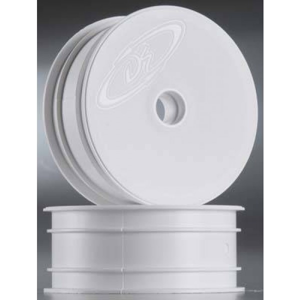 DE Racing Speedline 2.2" 1/10 Buggy Front Pin Wheels (DEX210), White (2)