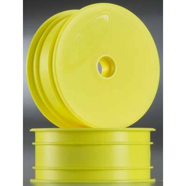 DE Racing Speedline 2.2" 1/10 Buggy Front Wheels (DEX210), Yellow (2)