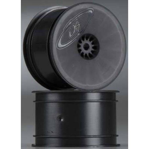 DE Racing Speedline 2.2" 1/10 Buggy Rear Wheels (XB4/DEX210/DEX410), Black (2)
