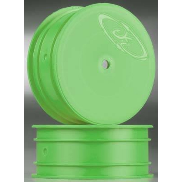 DE Racing Speedline 2.2" 1/10 Buggy Front Wheels Green (2)
