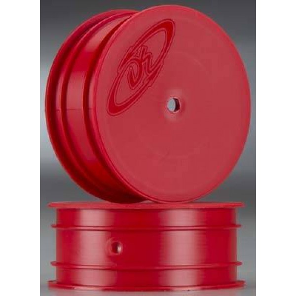 DE Racing Speedline 2.2" 1/10 Buggy Front Wheels, Red (2)