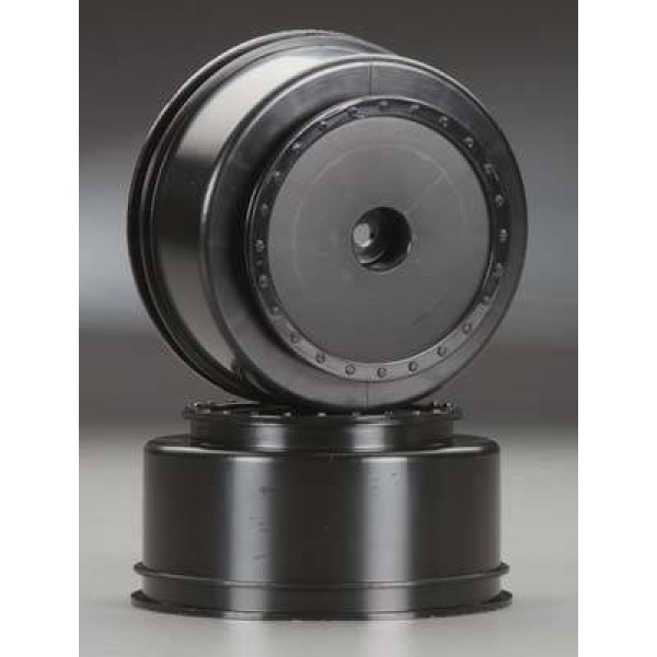 DE Racing 12mm Hex Borrego SCT Wheels with 3mm Offset (SC5M), Black (2)