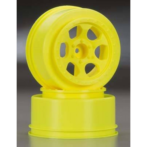 DE Racing 12mm Hex Trinidad SCT Wheels (Slash Front), Yellow (2)