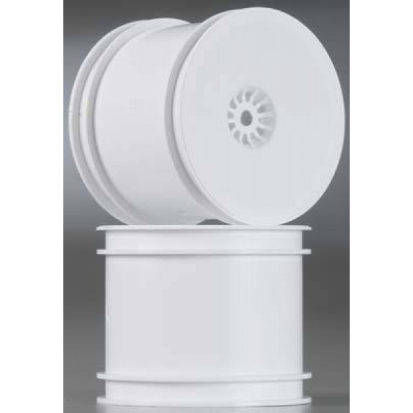 DE Racing 12mm Hex Speedline 2.2" 1/10 Stadium Truck Wheels (22T), White (2)