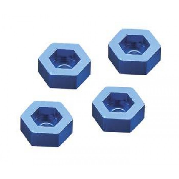 Aluminum Wheel Adapter To 12mm Hex Blue (4)