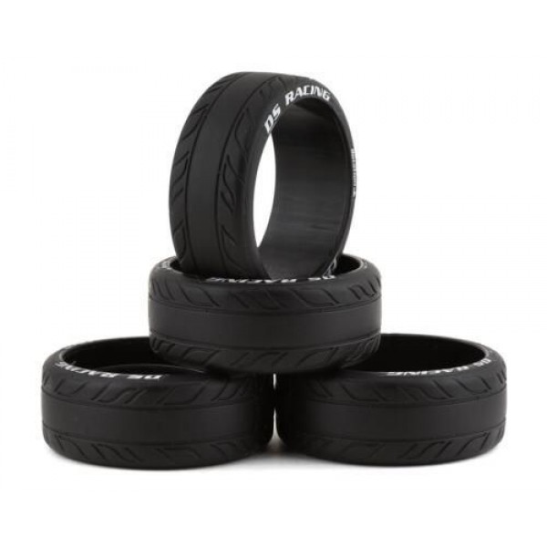 DS Racing Finix Friction HF Treaded Drift Tires, Polished Concrete (4)