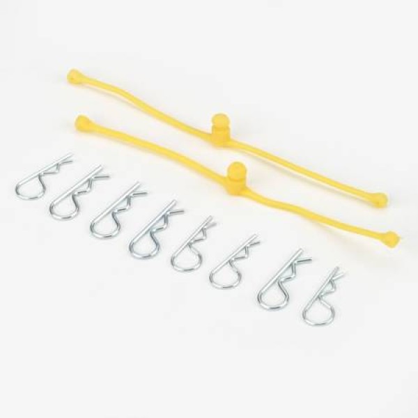 Body Klip Retainers with Body Clips Yellow (2)