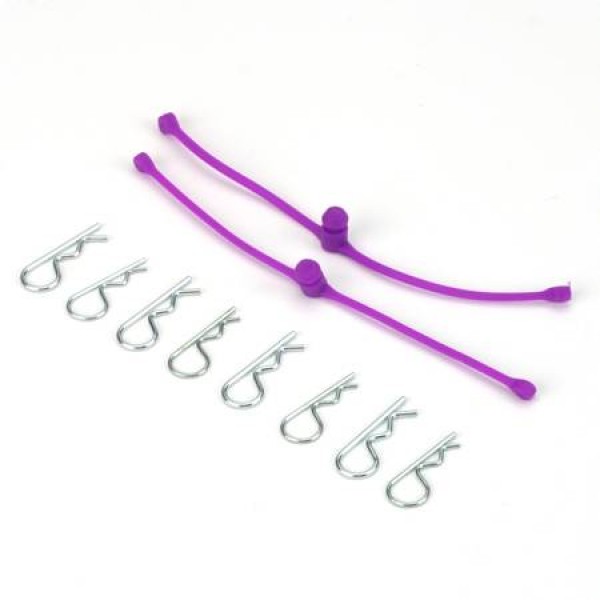 Body Klip Retainers with Body Clips Purple (2)