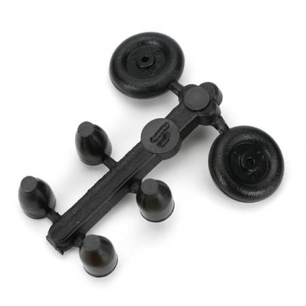 Du-Bro Micro Tail Wheel with Retainers, 3/8" (2)