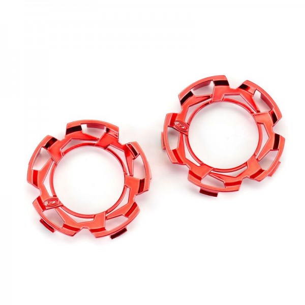 Duratrax Clip-Lck Whl Face Red Chrm for Ripper 2.8 Whl (2)