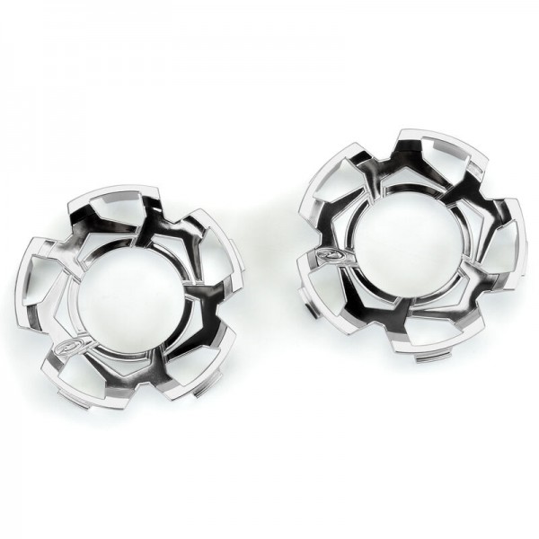 Duratrax Ripper 3.8" Chrome Clip-Lock Wheel Face, Chrome (2)
