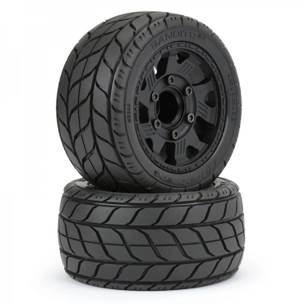 Duratrax 1/10 Bandito 2.0 Fr/R 2.8 MTD 12mm Blk Ripper (2)