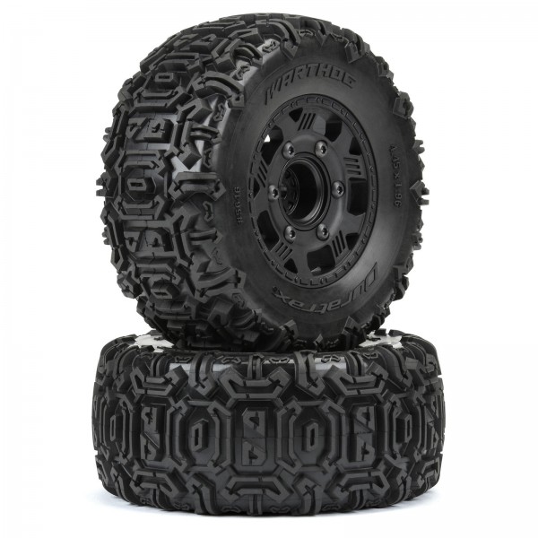 Duratrax 1/10 Warthog 2.2" 12mm Mounted Ripper Tires, Black (2)